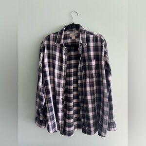 L.L. Bean Green/Navy/Yellow Plaid Button-Down Shirt